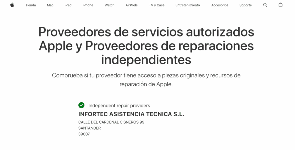 Reparación de equipos Apple - Infortec
